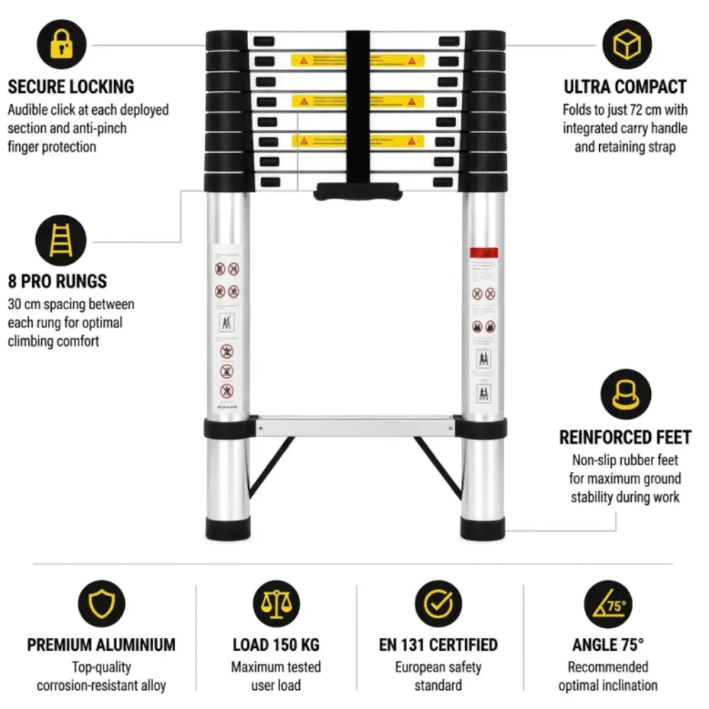 Telescopic Ladder 2,6m — photo 2
