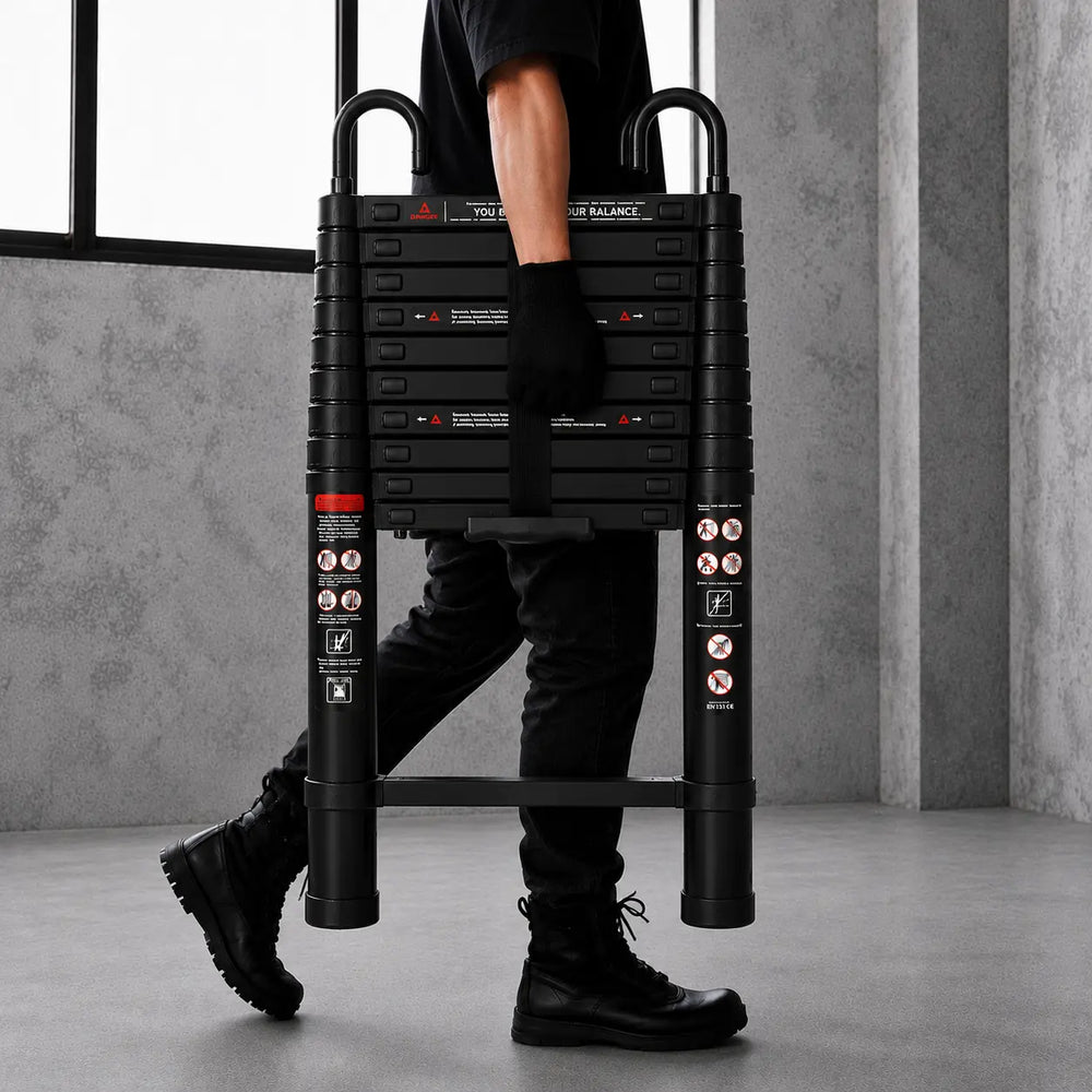 Telescopic Ladder 3,2m Black — photo 5