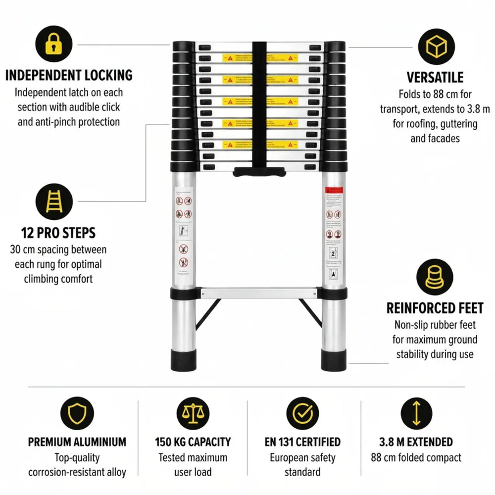Telescopic Ladder 3,8m — photo 2