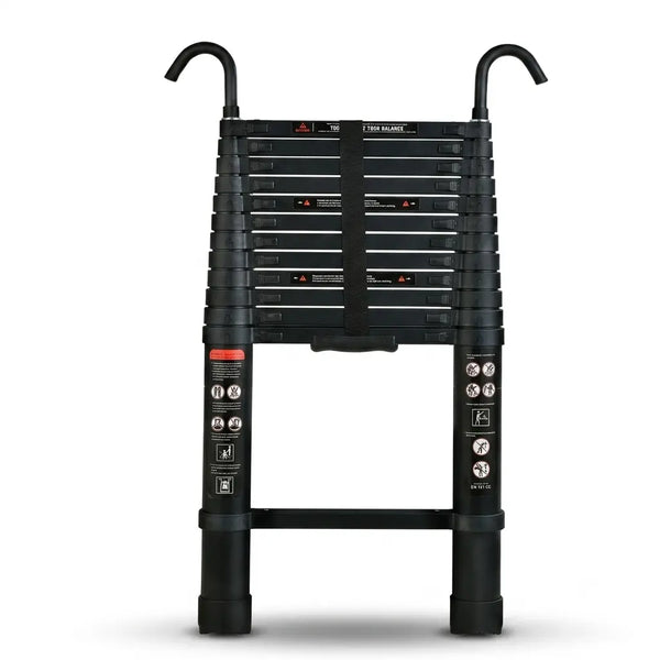 Telescopic Ladder 3,8m Black
