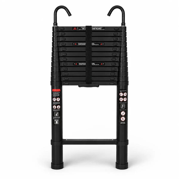 Telescopic Ladder 5m Black