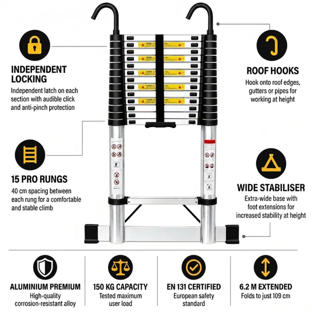 Telescopic Ladder 6,2m — photo 2