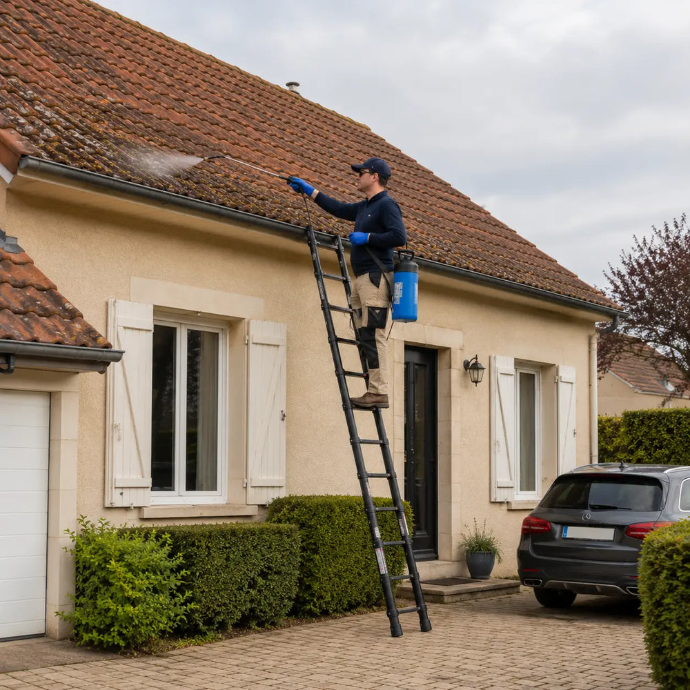 Telescopic Ladder 6,2m Black — photo 6